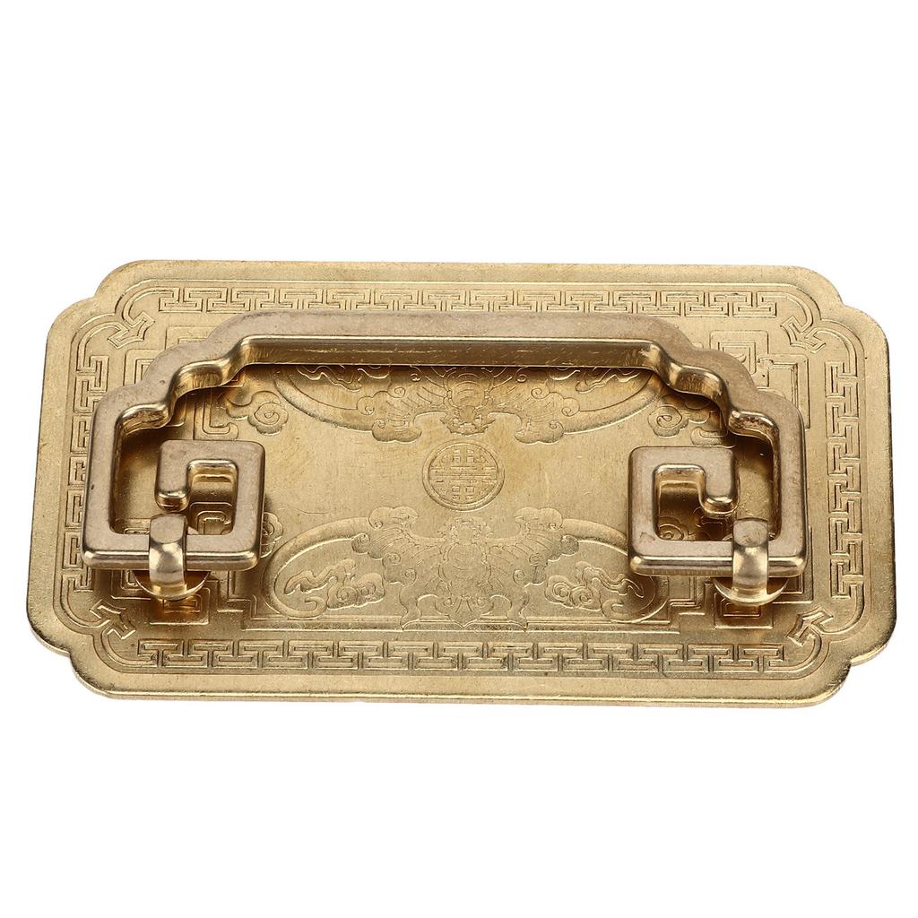 Antique Drawer Handle Tetragonal Bat Handle Antique Chinese Retro Style Drawer Pulls with 2 Screws