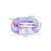 Oval Hair Claw Clips Women Elegant Marbling Acrylic Flat Circular Hair Grips Premium Colorful Updo Hair Pins Barrettes