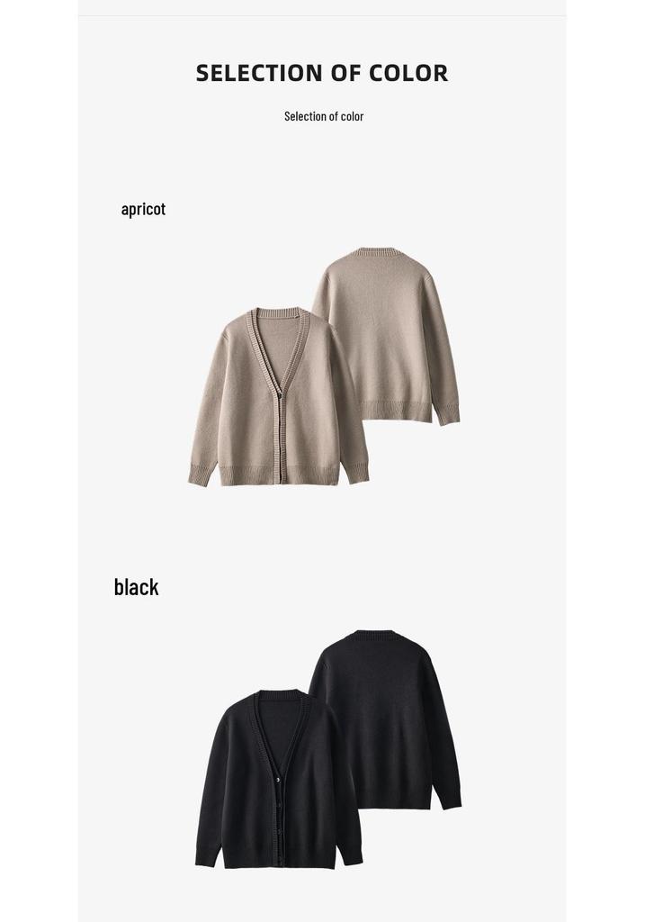 APO Women's Clothing | Unisex Loose V-neck Knit Cardigan - Autumn/Winter Korean Style Sweater
