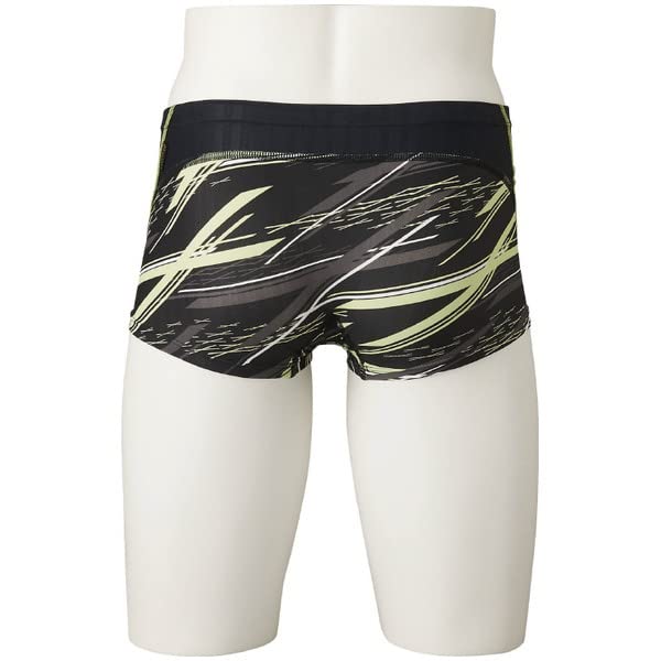MIZUNO EXER SUITS UP Short Spats for Competitive and Training Black x Neo S Men's Swims, N2MB2061, 93 Lime, Size
