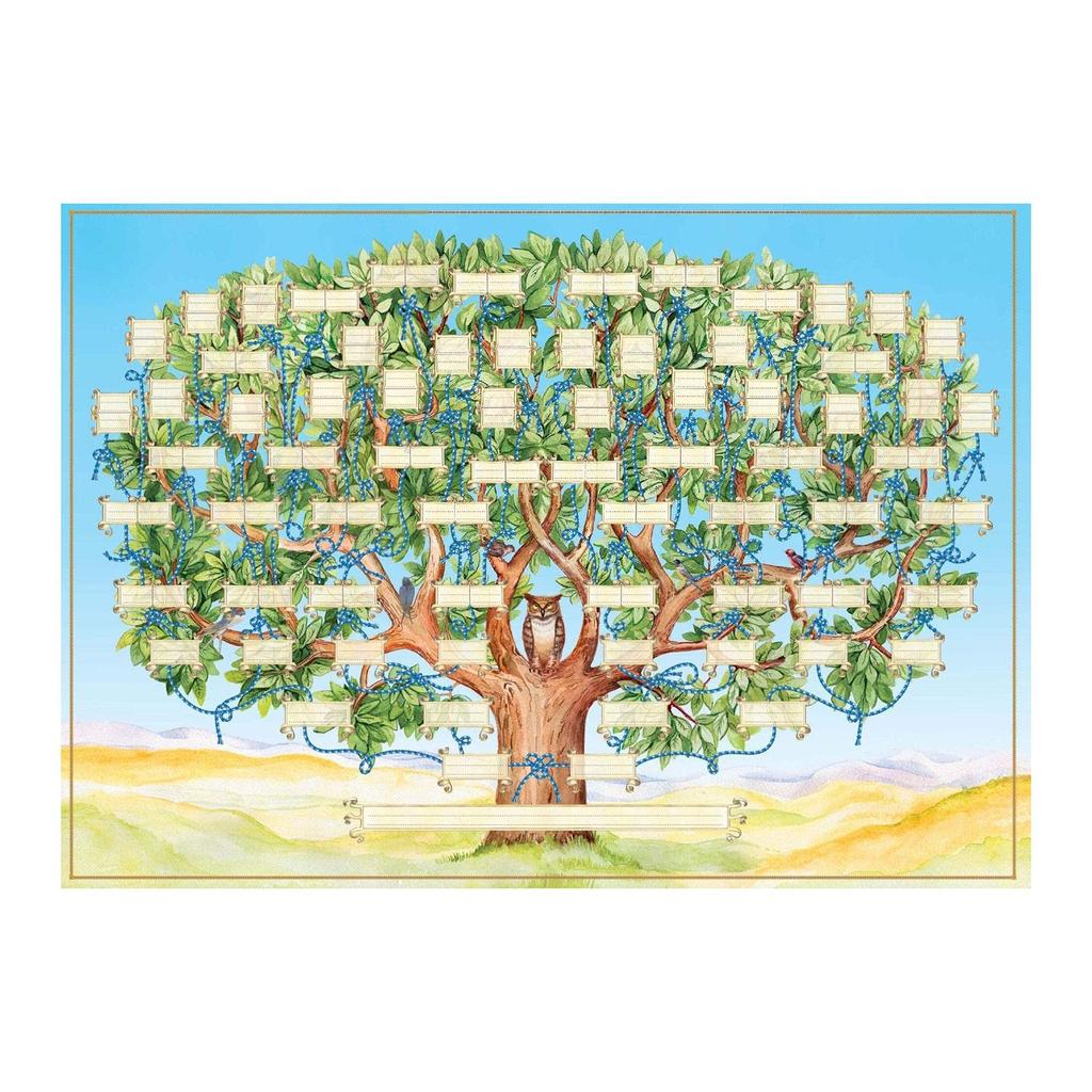 40 x 60cm Family Tree Canvas Fill In Blank Genealogy Chart Wall Art Fillable Family History Poster