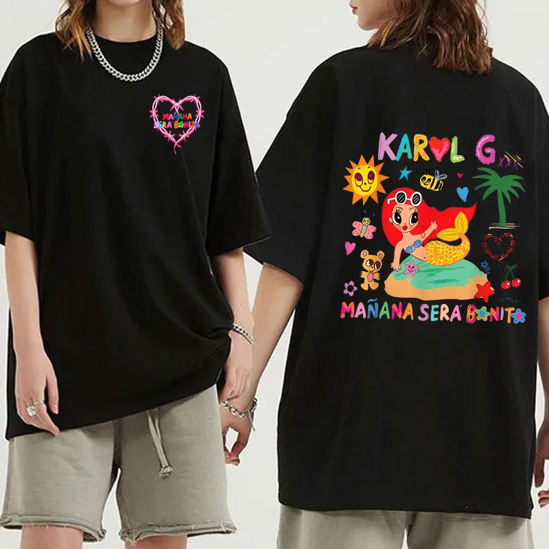 Hot Fashion Cartoon Manana Sera Bonito Print Hip Hop Short Sleeve Men Women Summer Cool Casual Outdoor Personality T Shirts Tops