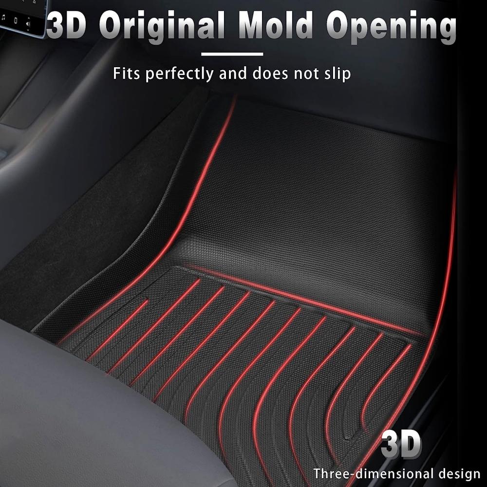 For Tesla Model X Floor Mat 2025 2025 2025 2025 Model X 3D All Weather Full Set Floor Liner Interior Accessories Left Hand Drive