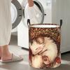 Hedgehog Animal Foldable Laundry Baskets Dirty Clothes Sundries Storage Basket Home Organizer Hamper