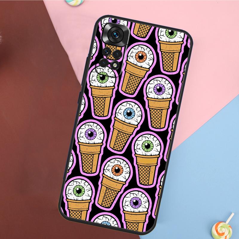 Crazy Eyeball Pattern Cover For Xiaomi Redmi Note 14 13 12 9 10 11 Pro 9S 10S 11S 12S Redmi 14C 10C 12C 13C Case