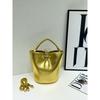 Soft Vegan Leather Bucket Bag Women Casual Crossbody Tote With Woven Detail Medium Size Multiple Colors