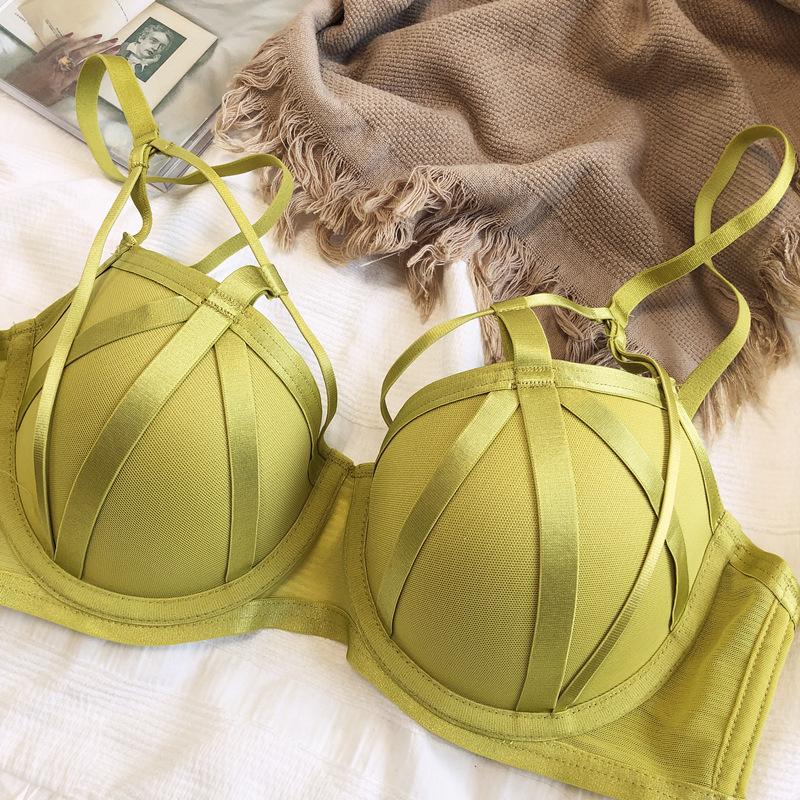 Set de lenjerie de corp de culoare nouă, Sexy Hollow Push Up Sutien Set Femei Clasic Bandage Sutien de vară Dantela Plus Size Sutien și Chiloți Seturi