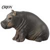 Lifelike Hippo Decoration Simulation Hippopotamus Figurine, Statue Sculpture, River Home Office Animal Decor Horse Model Educational Toy for Desk Hand