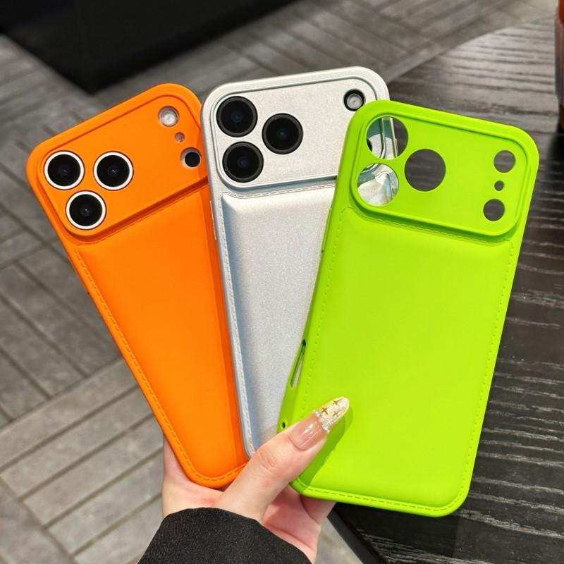 Luxury Solid Silicone Soft Shockproof Phone Case for iPhone 17 16 15 14 13 Pro Max Bumper Armor Candy Bright Color Airbag Cover