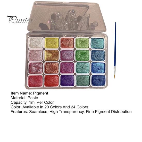 20/24 Colors Watercolor Paint Set Seamless Blending High Transparency Fine Pigment Distribution Natural Gum Portable Palette