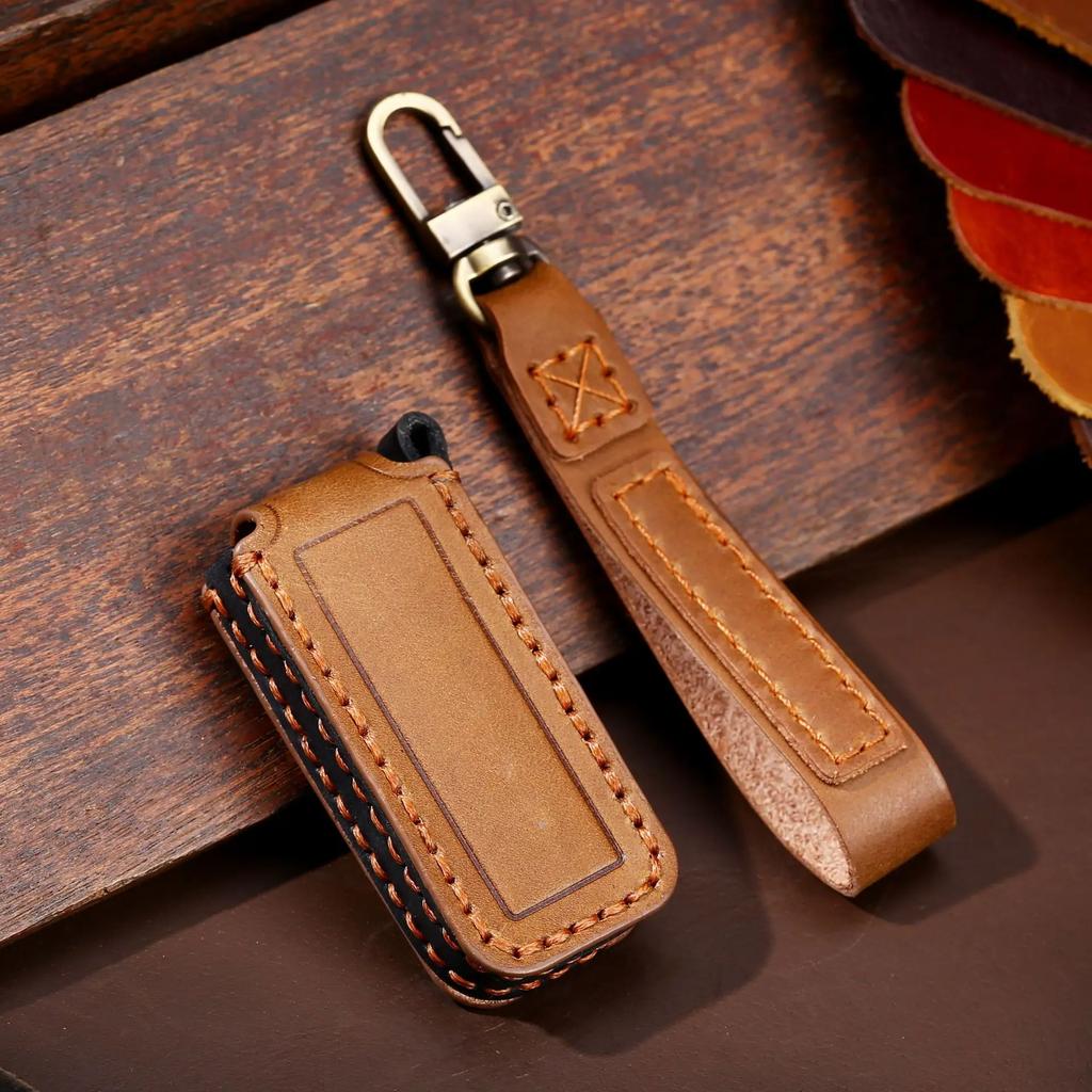 Luxury Leather Car Key Case Cover Fob Protector for Volvo Accessories XC60 V60 S60 XC70 V40 Keychain Holder Keyring Shell Bag