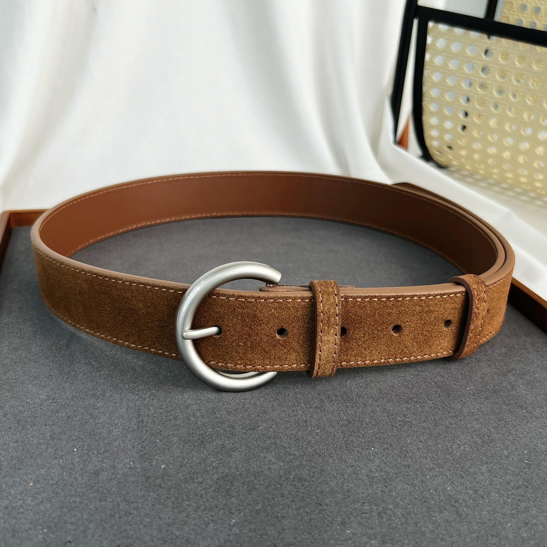 

Жіночий ремінь зі штучної замші для пальто та штанів антична бронзова кольору