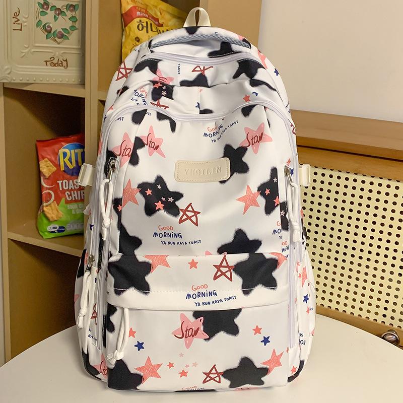 Schoolbag Children Elementary School Girls Junior High School Students College Students Large Capacity Star Backpack