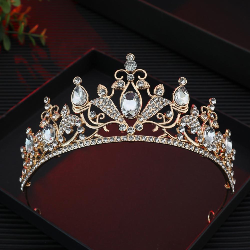 Alloy Crystal Headband Adjustable Wedding Hair Accessory Bridal Tiara Crown Princess Cosplay