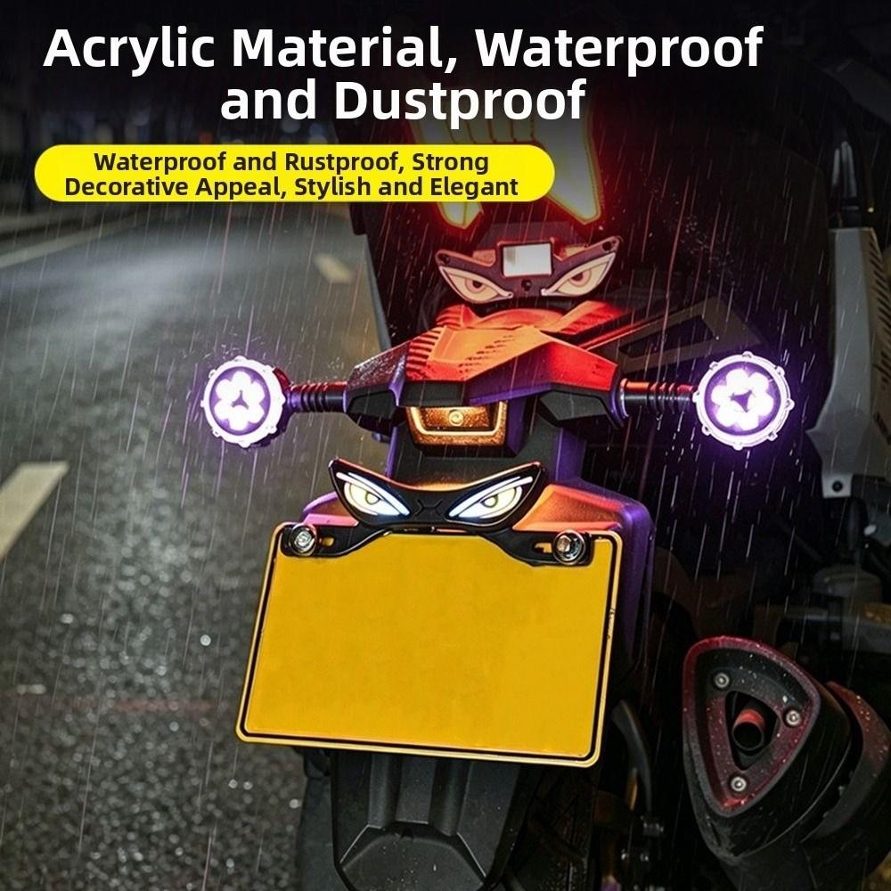 Strobe Mode Motorcycle License Plate Light Waterproof Rear Warning Lamp  Motorcycle Accessories
