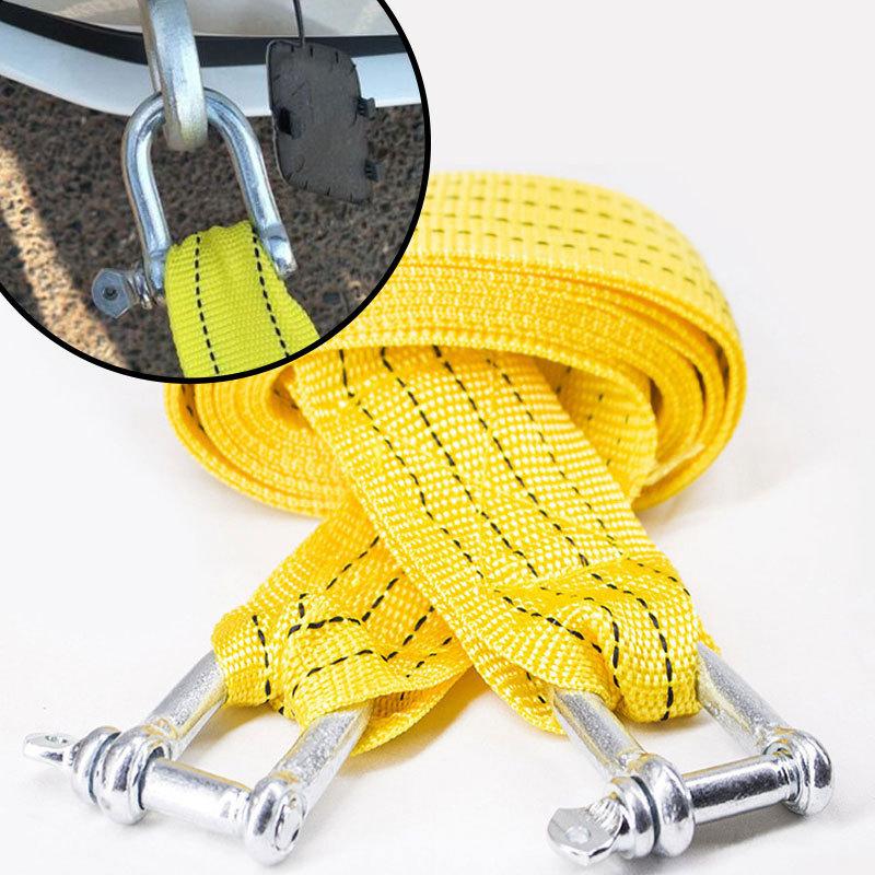 3T/5T Car Tow Cable Heavy Duty Trailer Rope Towing Pull Rope Strap Hooks Van Used Emergency Road Rescue