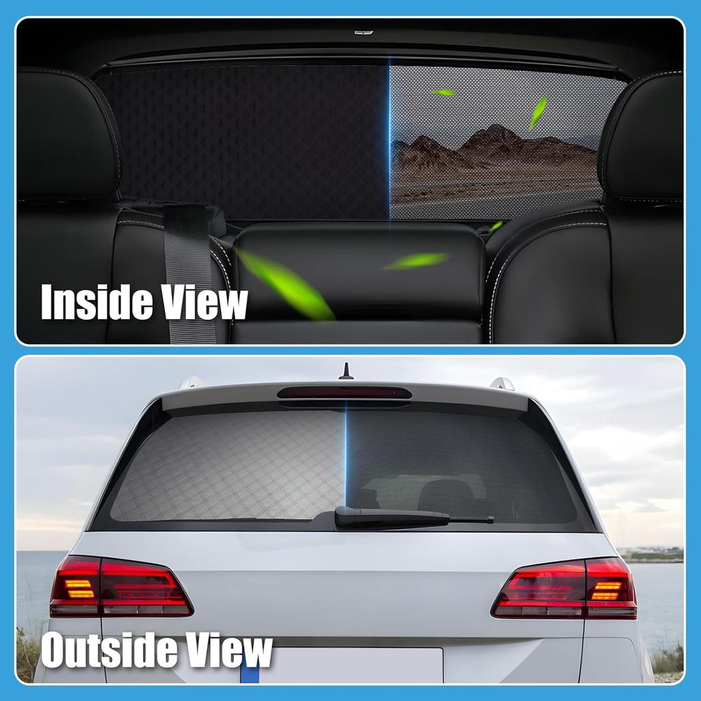 ZATOOTO Rear Windshield Sunshade For Toyota Camry 2018- Rear Windshield Sunshield Double Layer For Sunshade And Privacy Offer Great Visibility Sun