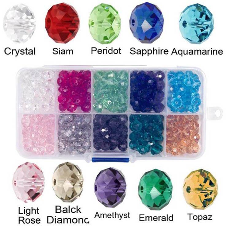 

8mm Glass Wheel Beads for DIY Jewelry Making: Earrings, Bracelets, and Accessories