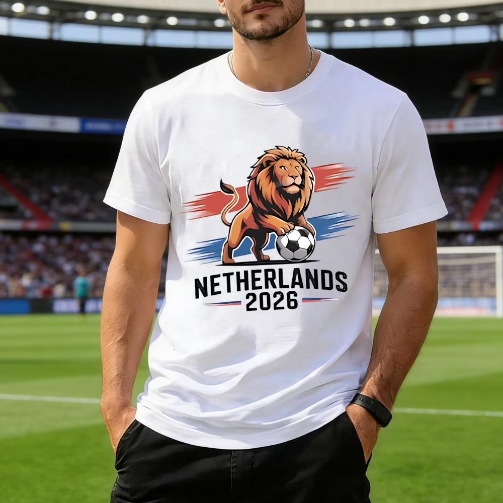 Netherlands 2026 Patriotic Soccer Fan TShirt National Lion Symbol Football Lover Tee Soccer Part Supplies Shirt Men Women Tops