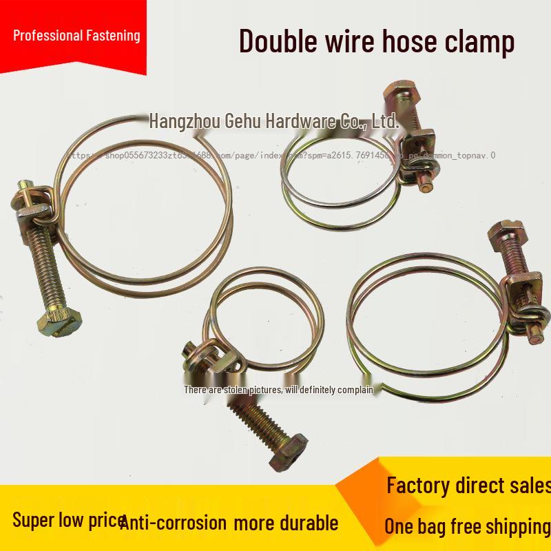 

Міцний сталевий затискач для шланга та трубопроводу (Вода, Газ, Нафта) Wire Diameter 1.4, 8-12 mm