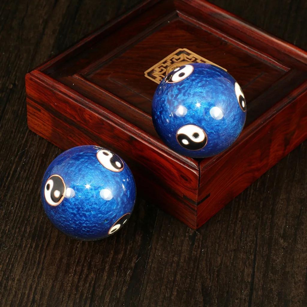 2pcs Chinese Baoding Balls Chinese Medicine Balls Metal Meditation Balls Health Balls with Chimes for Hand Relief