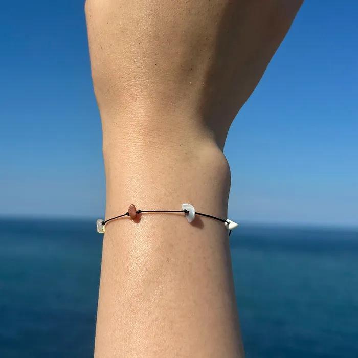 rough stone string bracelet