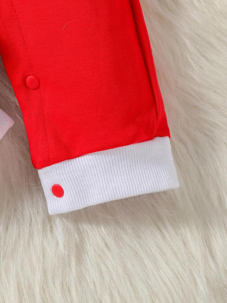 2025 Herbst/Winter Langarm Weihnachts Baby Strampler Outfit