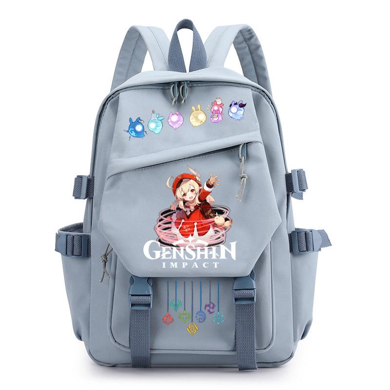 Mochila Escolar Estudante Viagem Caderno Presente para Crianças Bolsa Genshin Impact