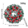 Christmas Wreath With Pine Needles Decorative Ornaments Bow Hanging Loop Door Wall Party Decor