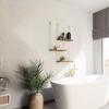 Three-Tier Macrame Hanging Shelves for Indoor Plants and Decorative Storage in Living and Bedroom Spaces
