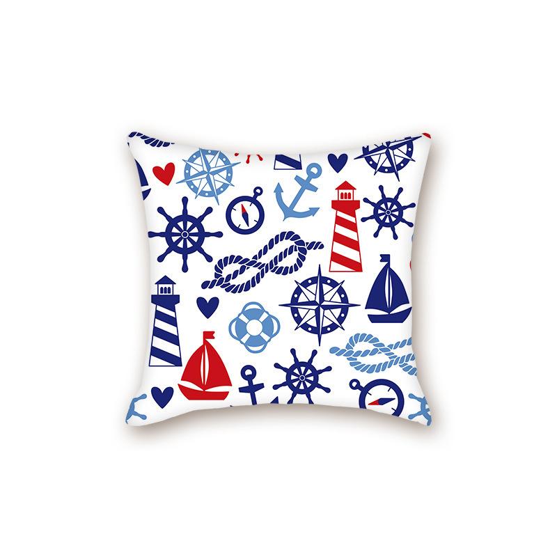 New Modern Simple Ocean Series Sofa Cushion Pillow Case Bedside Bedroom Backrest Pillow