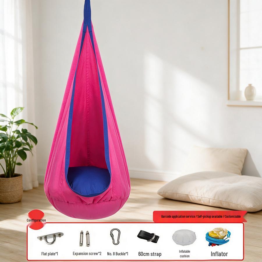 Cadeira de Balanço Suspensa Portátil com Iluminação LED para Crianças – Balanço Criativo de Nylon para Interior/Exterior