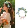 Bohemia Style Flower Hair Hoop Simulation Flower Wedding Headwear Luxury Bride Garland  Bridal