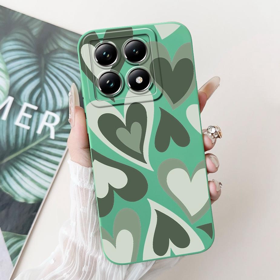 For Xiaomi 14T Pro 5G Case Luxury Flowers Candy Painted Cover Soft Silicone Case For Xiaomi Mi 14T Pro 14TPro 5G Back Cover Bags