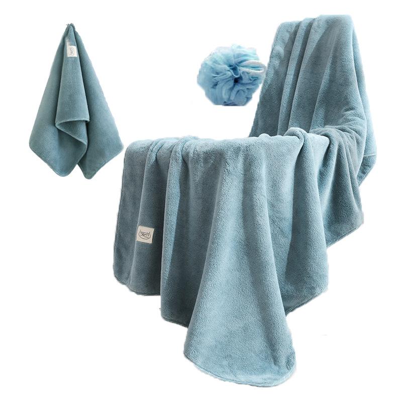 2025 new gift coral fleece towel bath towel set three-piece wedding towel small gift box