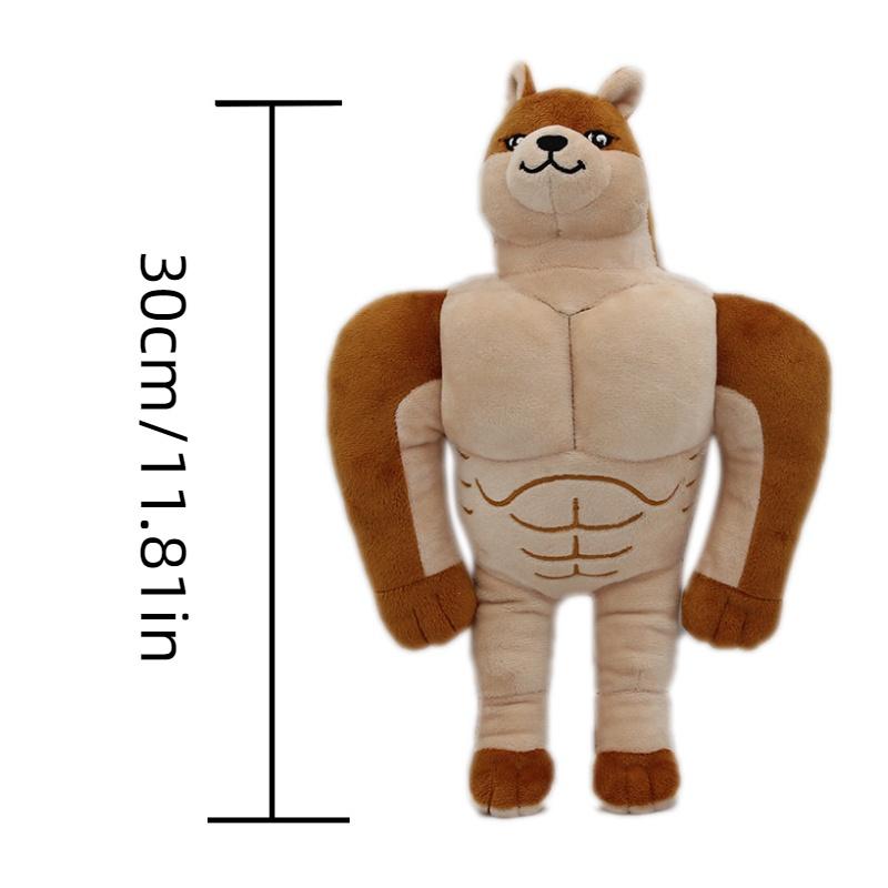 Swole Doge Plush Toy Hilarious Muscle Dog Expression Doll In-stock