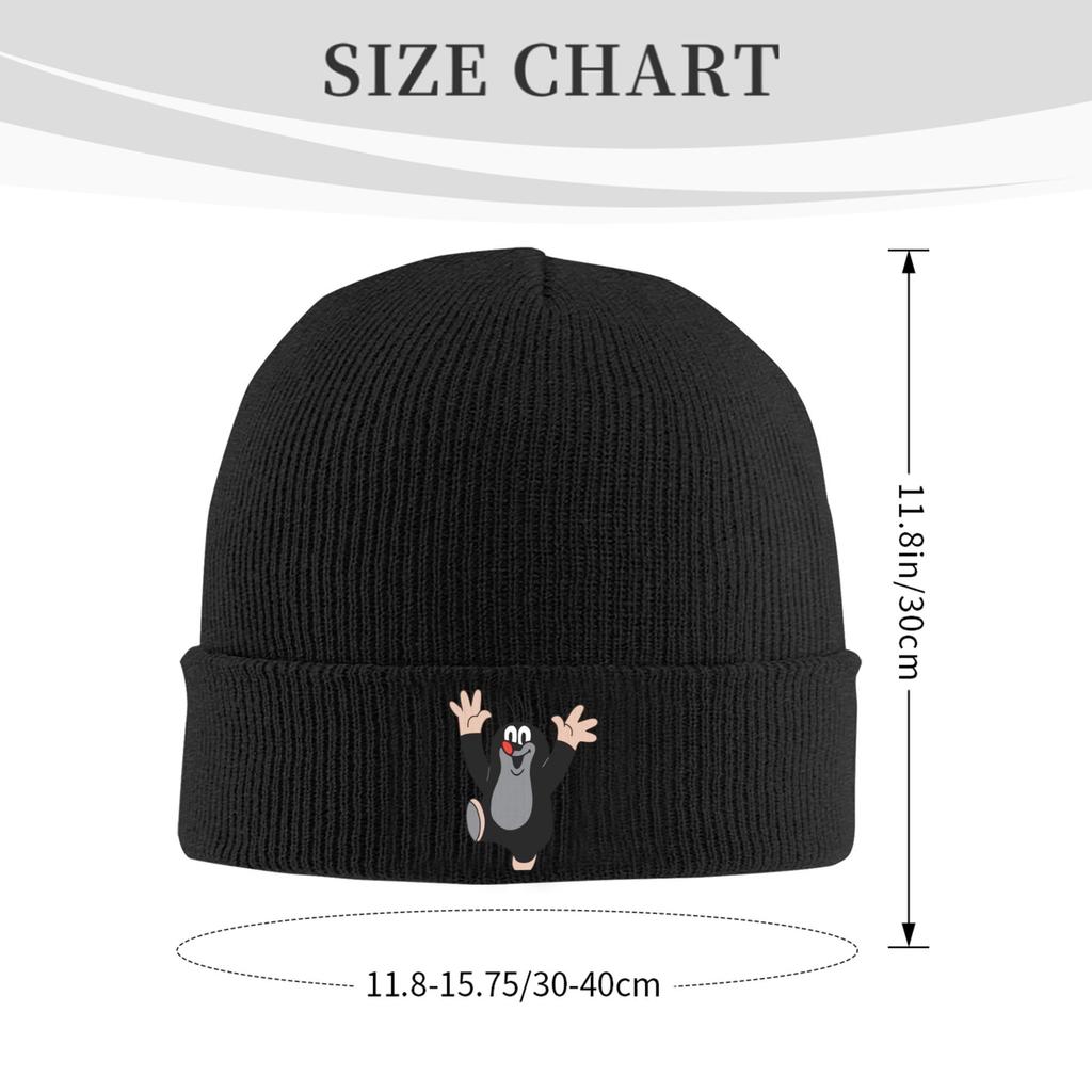 Cartoon The Little Mole Knit Hat Beanies Winter Hat Warm Unisex  Hip Hop  Caps for Men Women