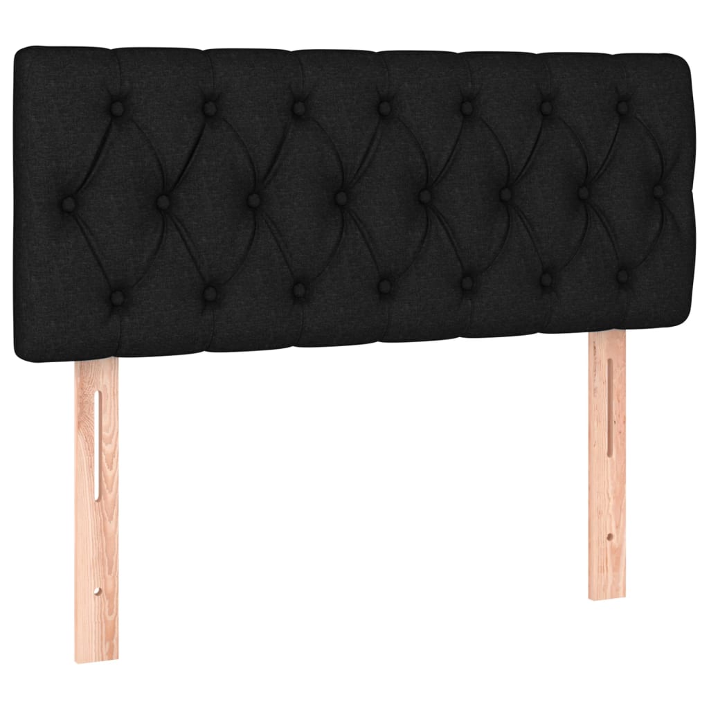 Vidaxl Continental Bed With Mattress, Black, Fabric, 100X200 Cm