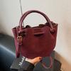Wholesale Niche Leopard Print Bag Women's 2025 New Autumn and Winter Versatile Messenger Bag Suede Portable Bucket Bag
