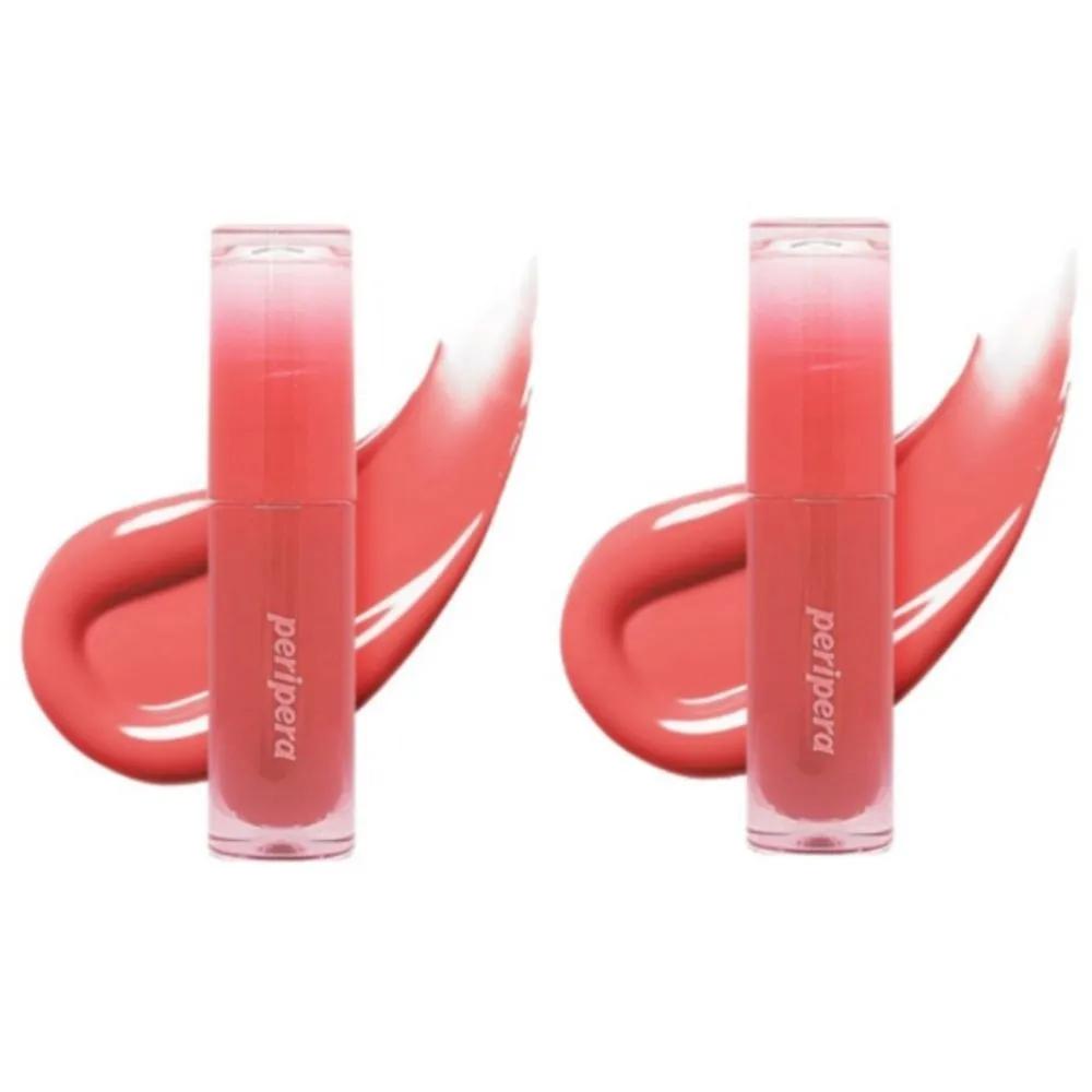 Peripera Ink Gloy Lip Tint Swatch 03 Mom-Jik Rose x2