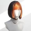 Color-Changing Brown Black Interval Synthetic Wig High Quality Chemical Fiber Qi Bangbo Wave Head for Daily Use