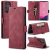 Premium Vintage Leather Wallet Case for Samsung Galaxy S24 Ultra - Flip Cover with Card Slots, Shockproof Retro Style (4 Colors)
