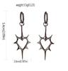 Korean Fashion Large Exaggerated Pentagram Irregular Pendant Earrings Hoop Earrings for Women Men Hip-hop Punk Party Jewelry