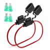 2 Stück 12V Inline-Sicherungshalter Wasserdicht Standard ATO ATC Klingen-Sicherungskasten mit 30A Sicherung für Auto LKW Boot