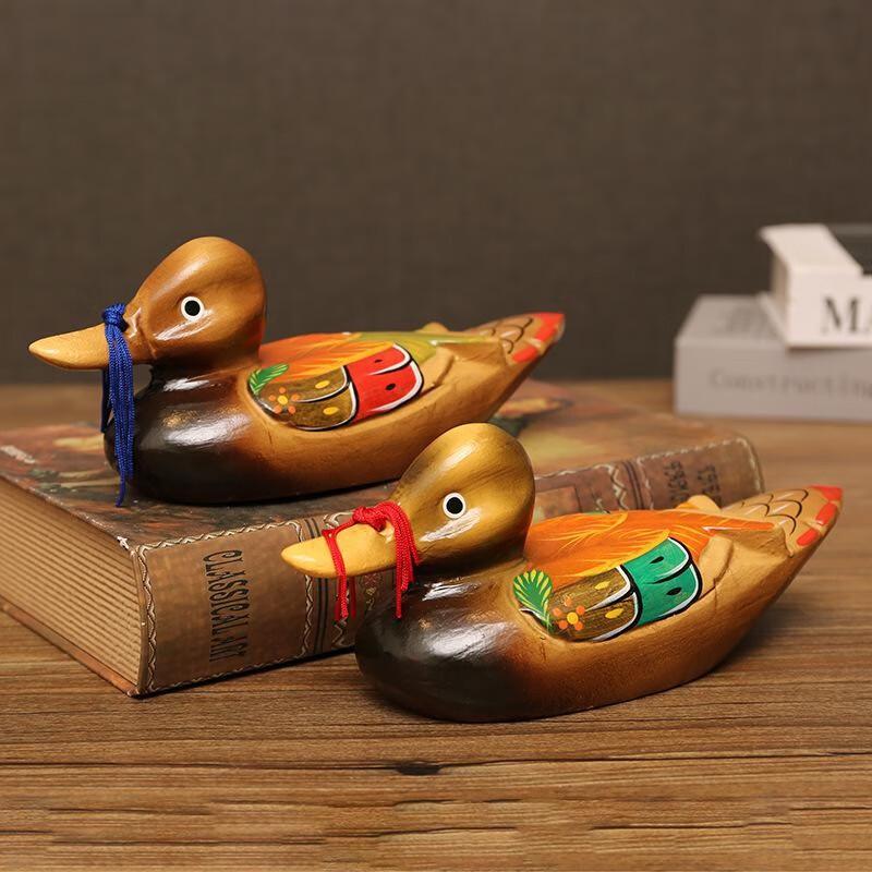 Ruijie Holz-Mandarinenenten-Paar-Ornament