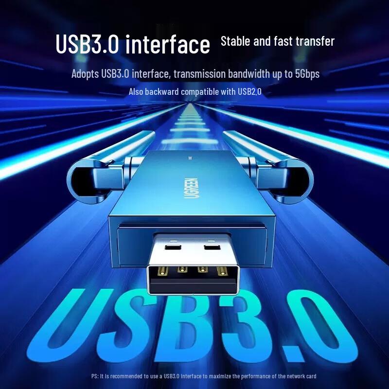 UGREEN AC1300 Dual-Band USB WiFi Adapter (CN version)