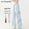 La Chapelle Women's Ice Silk Wide-Leg Cargo Pants