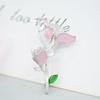 Blucome Mode Rosa Blume form Brosche Emaille kupfer Corsage für Frauen Mädchen Anzug Kragen Clip Pins Hochzeit Partei Schmuck Geschenk
