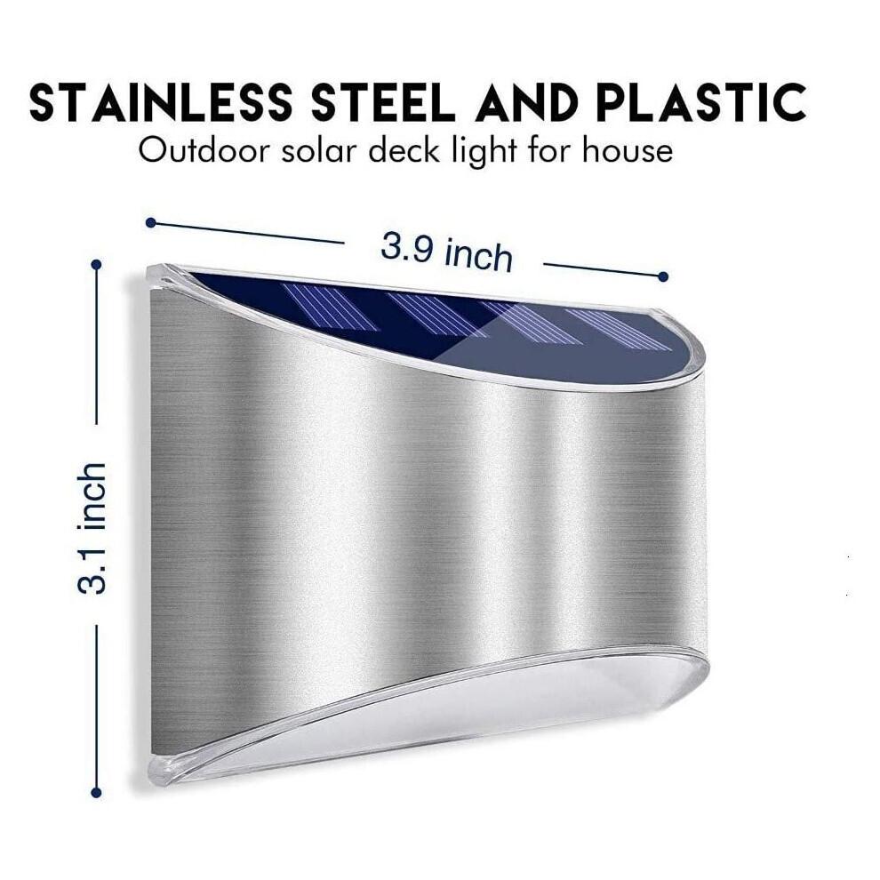 8-Pack Solar LED Garden Fence Lights - Wireless, Waterproof Wall/Patio Outdoor Security Lamps
