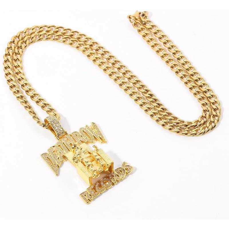 Two-Tone Gold & Silver Cuban Link Necklace with Cubic Zirconia Accents